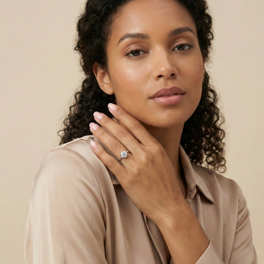 Classic Six-Prong Solitaire Lab-Grown Diamond Engagement Ring in 14k White Gold