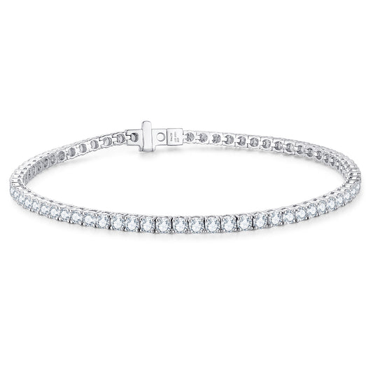 3 ct. tw. Four-Prong Classic Lab-Grown Diamond Tennis Bracelet in 14k White Gold 7"