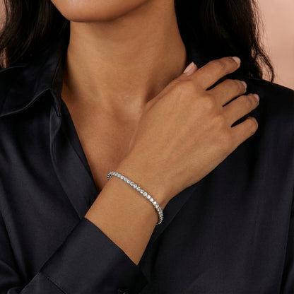 2 ct. tw. Four-Prong Classic Lab-Grown Diamond Tennis Bracelet in 14k White Gold 7"