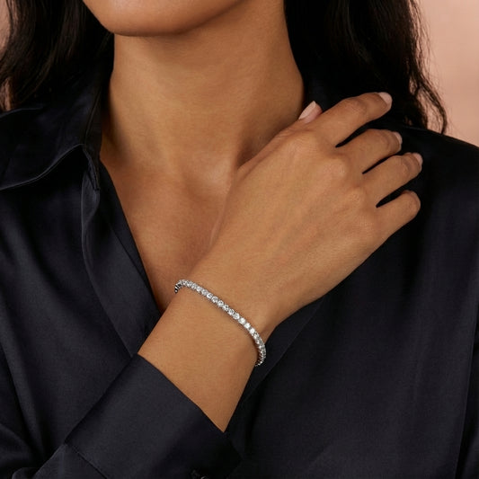 2 ct. tw. Four-Prong Classic Lab-Grown Diamond Tennis Bracelet in 14k White Gold 7"