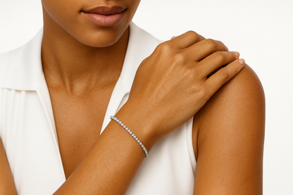 3 ct. tw. Four-Prong Classic Lab-Grown Diamond Tennis Bracelet in 14k White Gold 7"