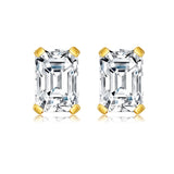 Boucles d'oreilles pendantes en or et émeraude