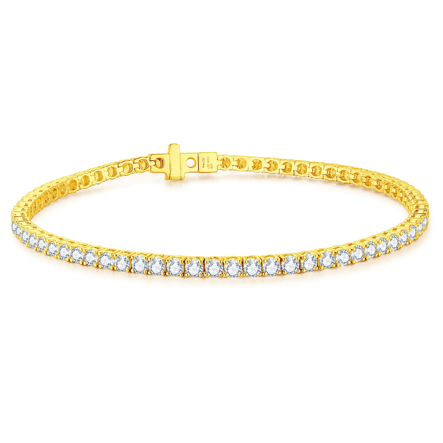 3 ct. tw. Four-Prong Classic Lab-Grown Diamond Tennis Bracelet in 14k White Gold 7"