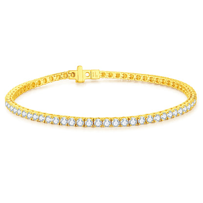 3 ct. tw. Four-Prong Classic Lab-Grown Diamond Tennis Bracelet in 14k White Gold 7"