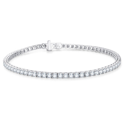 3 ct. tw. Four-Prong Classic Lab-Grown Diamond Tennis Bracelet in 14k White Gold 7"