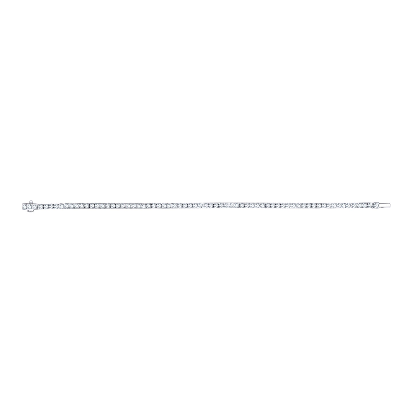 3 ct. tw. Four-Prong Classic Lab-Grown Diamond Tennis Bracelet in 14k White Gold 7"