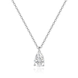 Pear-Cut Lab-Grown Diamond Solitaire Pendant in 14k White Gold