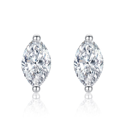 Boucles d'oreilles pendantes en or et émeraude