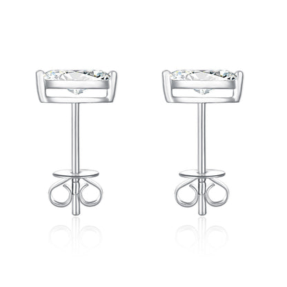 Boucles d'oreilles pendantes en or et émeraude