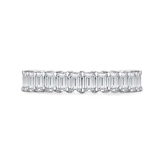 8.5 ct. tw. Lab Emerald Cut Diamond Eternity Ring | 14k, 18k Gold & Platinum