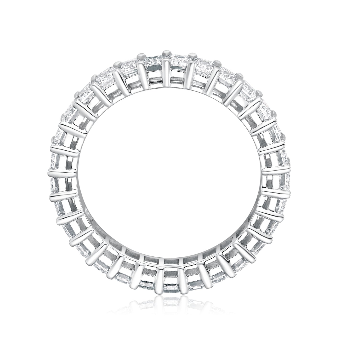 Bague de fiançailles solitaire classique à six griffes