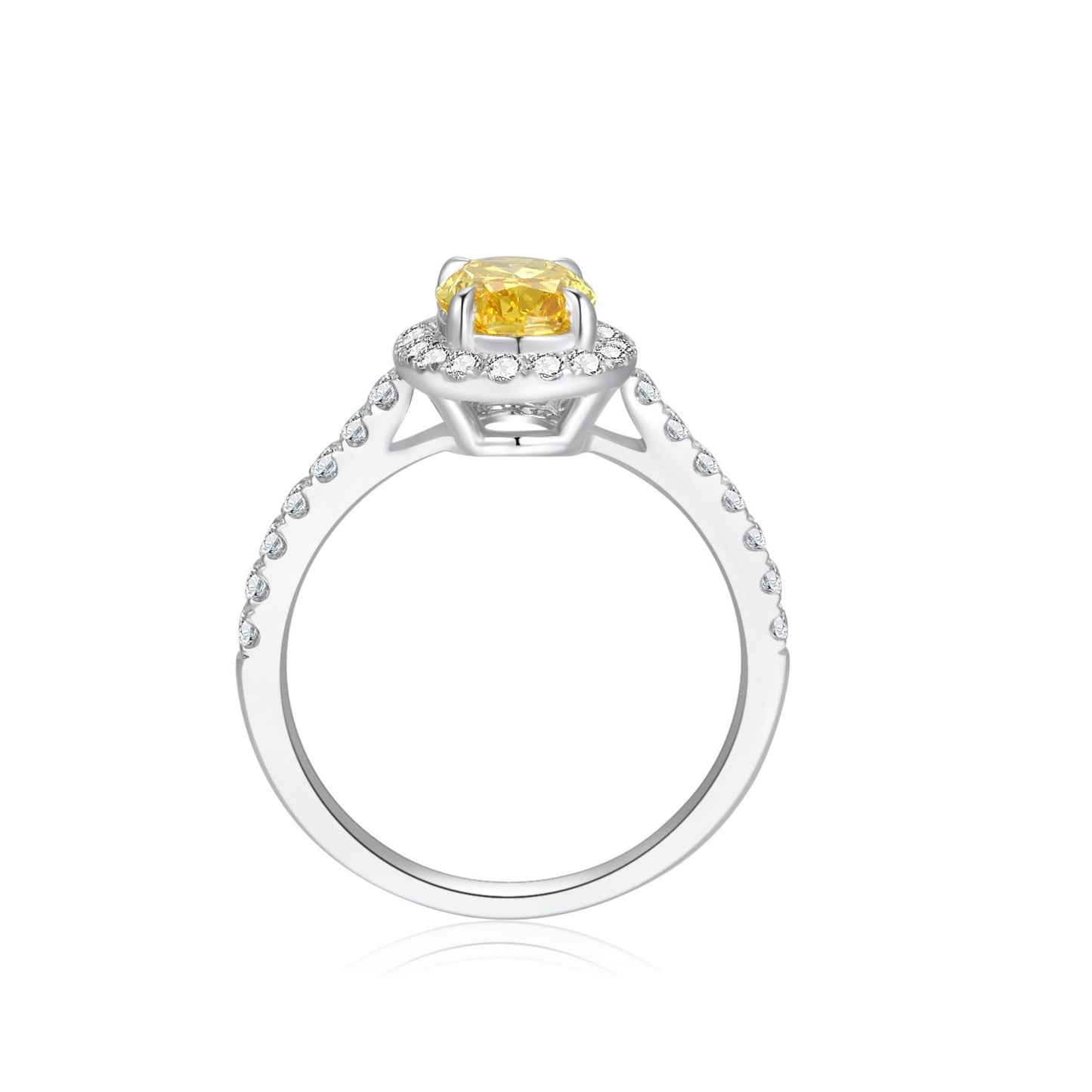 Bague de fiançailles solitaire classique à six griffes