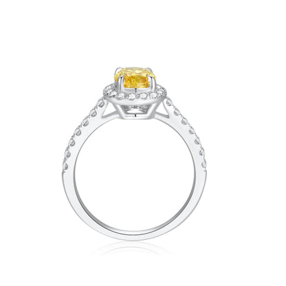 Bague de fiançailles solitaire classique à six griffes