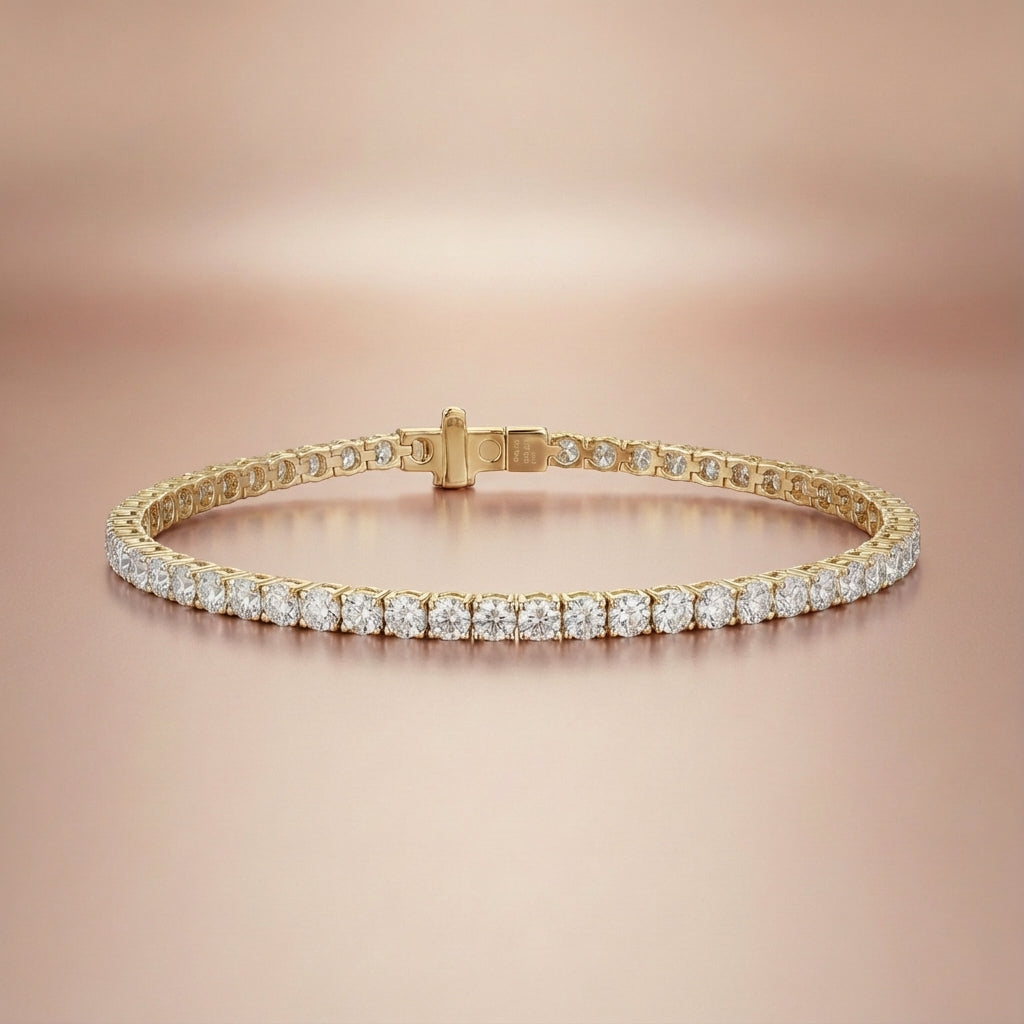 3 ct. tw. Four-Prong Classic Lab-Grown Diamond Tennis Bracelet in 14k White Gold 7"